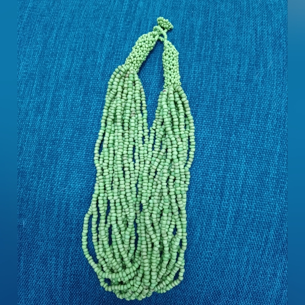 Light Green Beaded Necklace